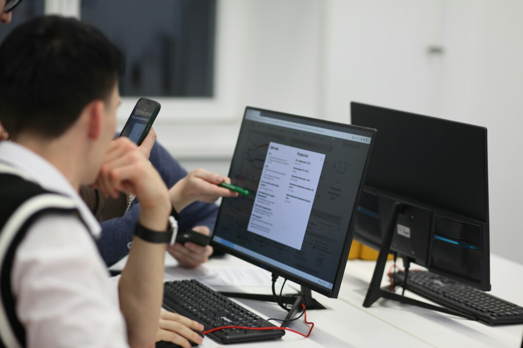 student studying programming